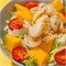 Зеленый салат с креветками 01440