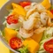 Зеленый салат с креветками 01440